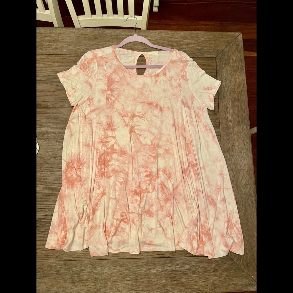 ODDY Tie Dye Swing Short Sleeve Top